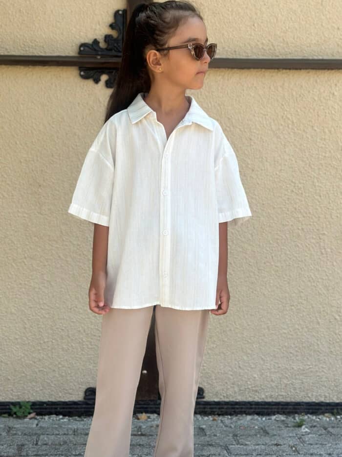 Bej Tencel Kumaş Pantolon