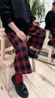Casual Kareli Gabardin Kumaş Pantolon