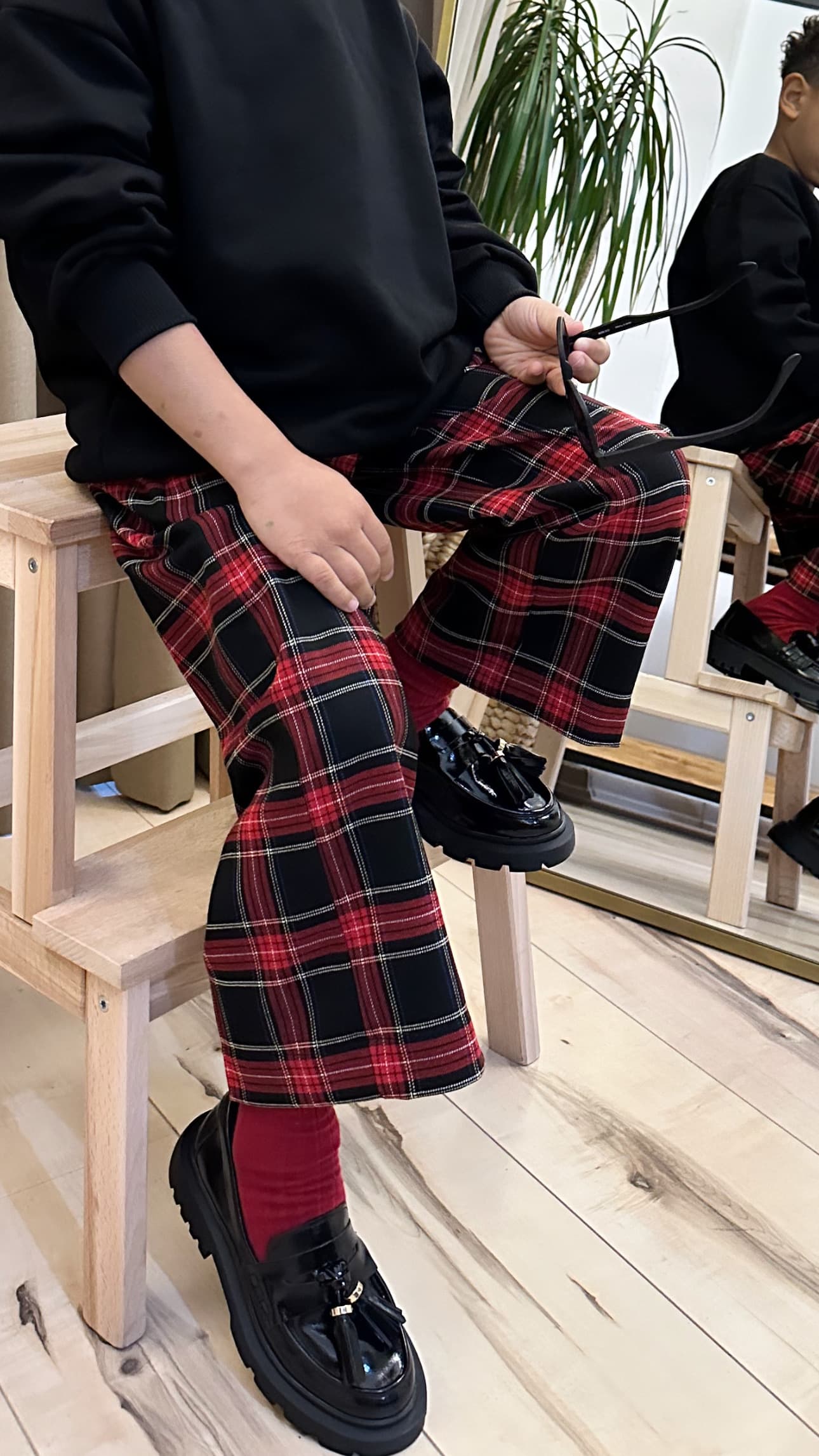 Casual Kareli Gabardin Kumaş Pantolon