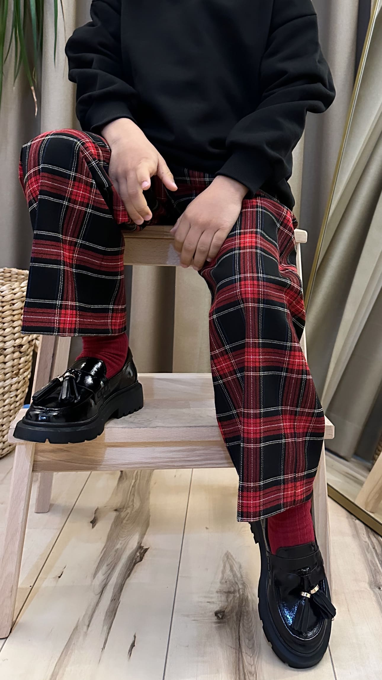 Casual Kareli Gabardin Kumaş Pantolon