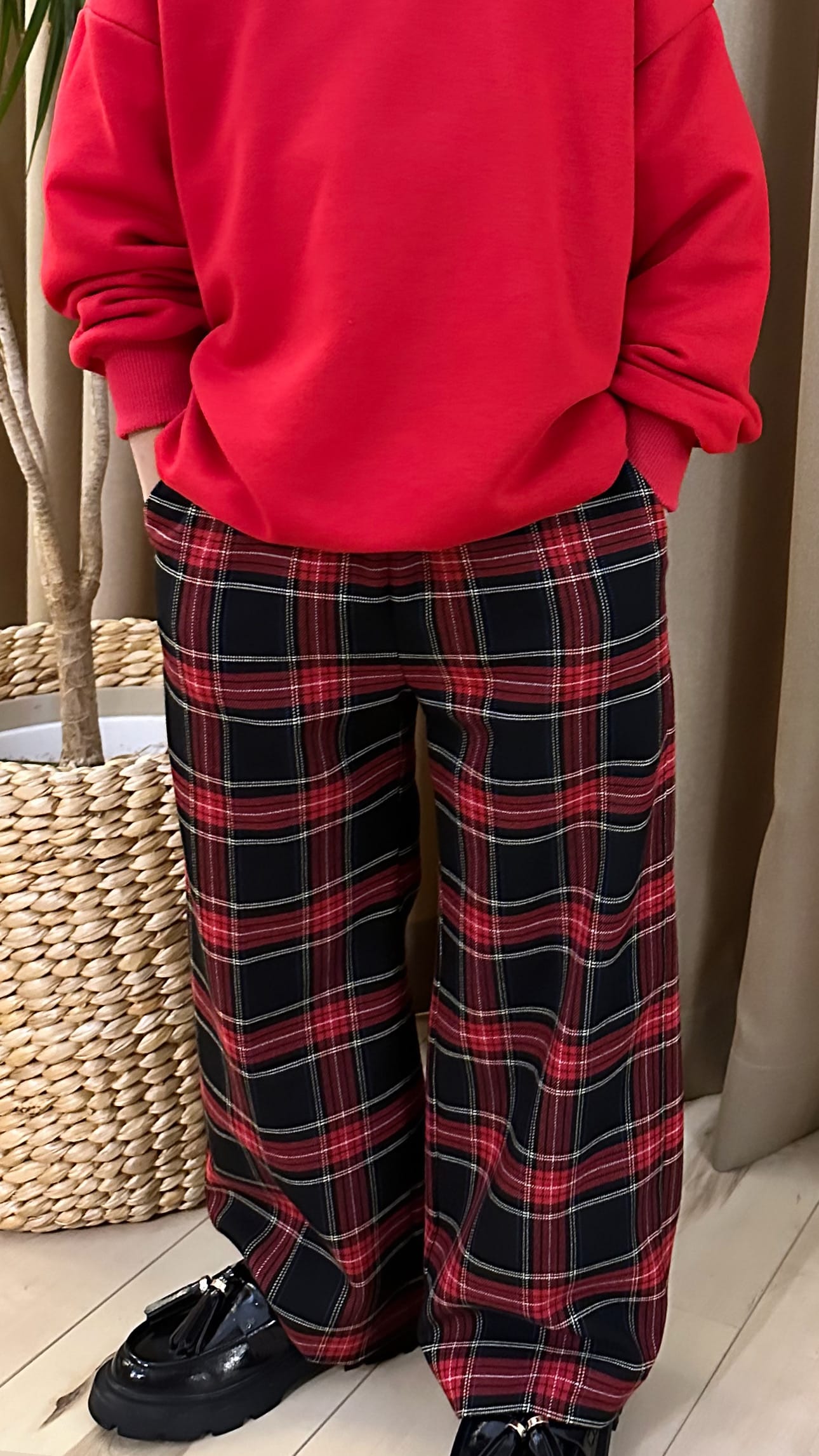 Casual Kareli Gabardin Kumaş Pantolon