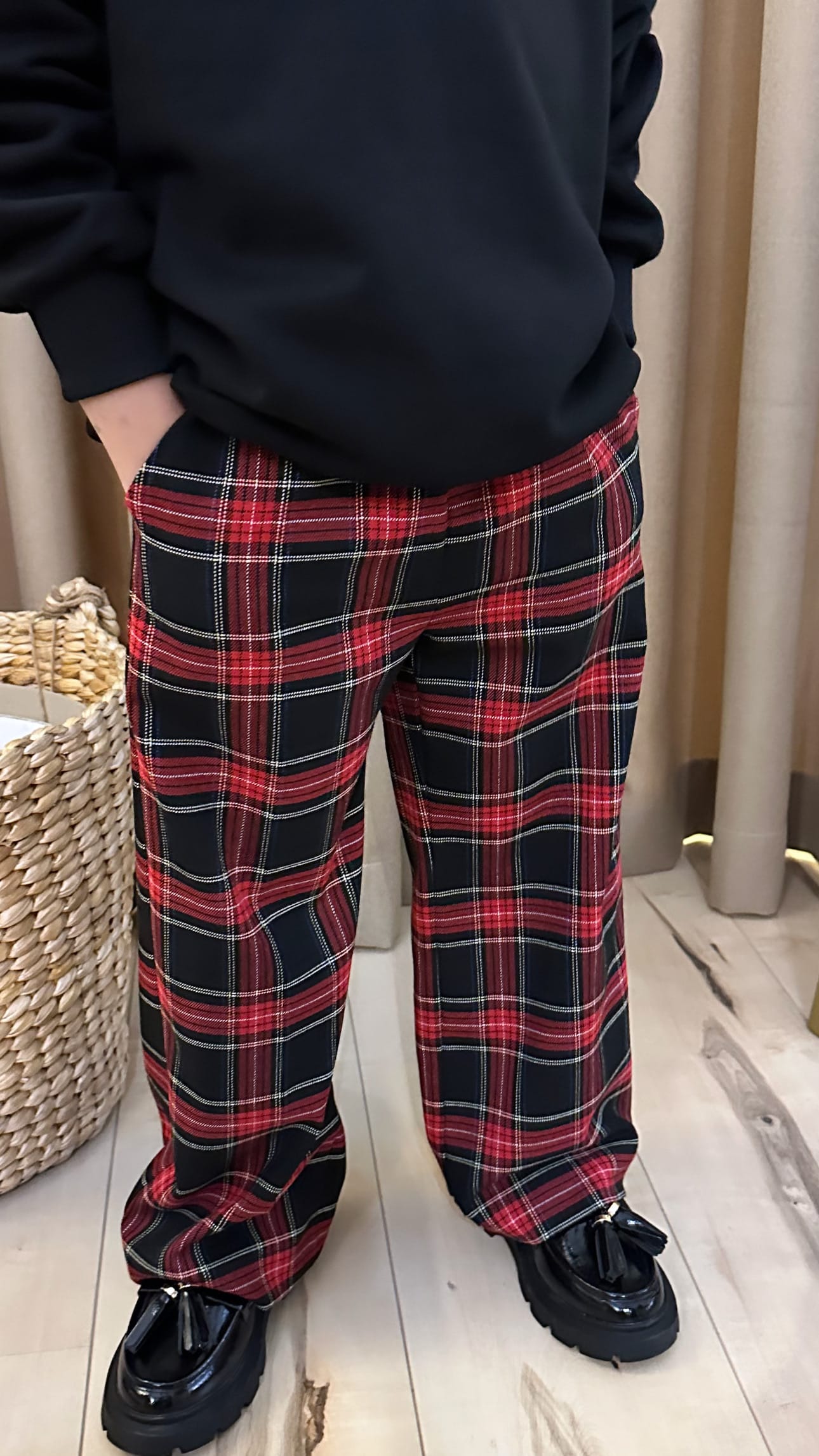 Casual Kareli Gabardin Kumaş Pantolon