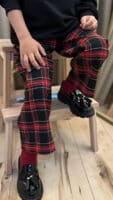 Casual Kareli Gabardin Kumaş Pantolon